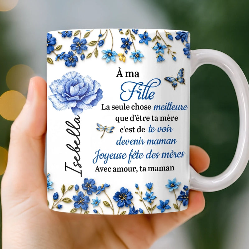 Mug Personnalisé À Effet Imprimé 3D Gonflé –  Cadeau Fête Des Mères pour Fille – C'est La Meilleure Chose