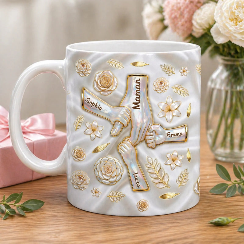 Mug Personnalisé À Effet Imprimé 3D Gonflé –  Cadeau Fête Des Mères – Maman Est La Meilleure