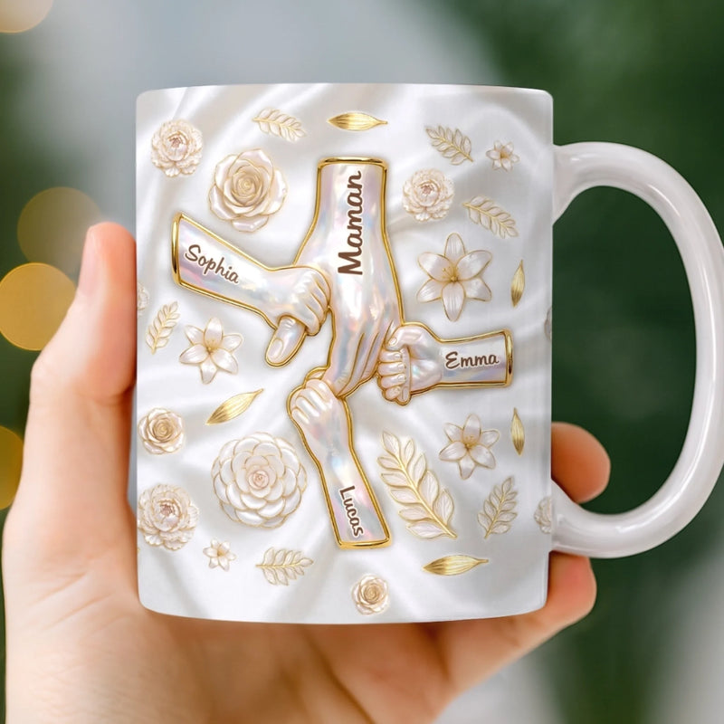 Mug Personnalisé À Effet Imprimé 3D Gonflé –  Cadeau Fête Des Mères – Maman Est La Meilleure