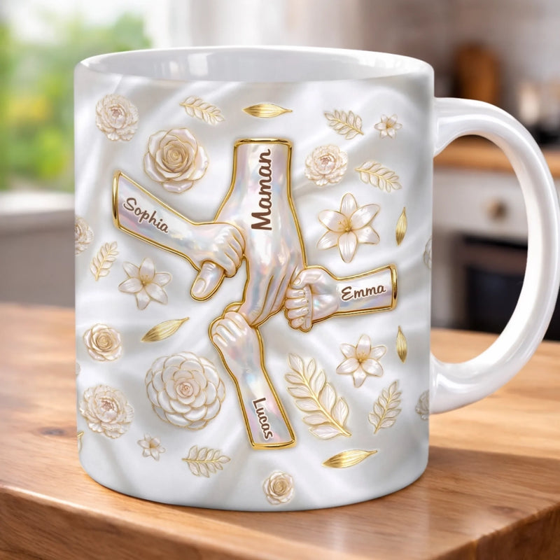 Mug Personnalisé À Effet Imprimé 3D Gonflé –  Cadeau Fête Des Mères – Maman Est La Meilleure