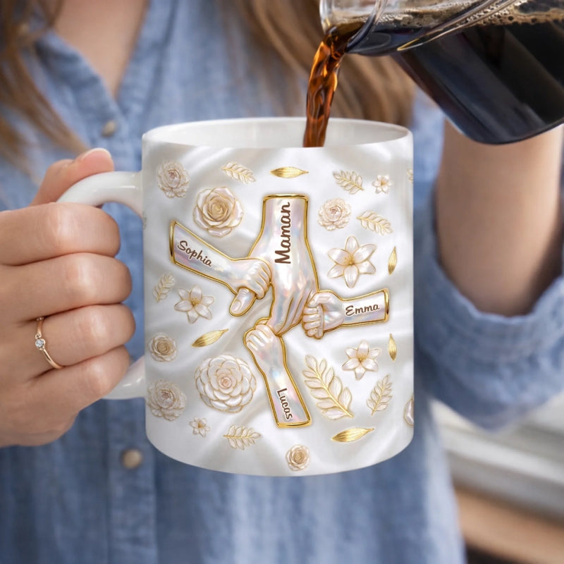 Mug Personnalisé À Effet Imprimé 3D Gonflé –  Cadeau Fête Des Mères – Maman Est La Meilleure
