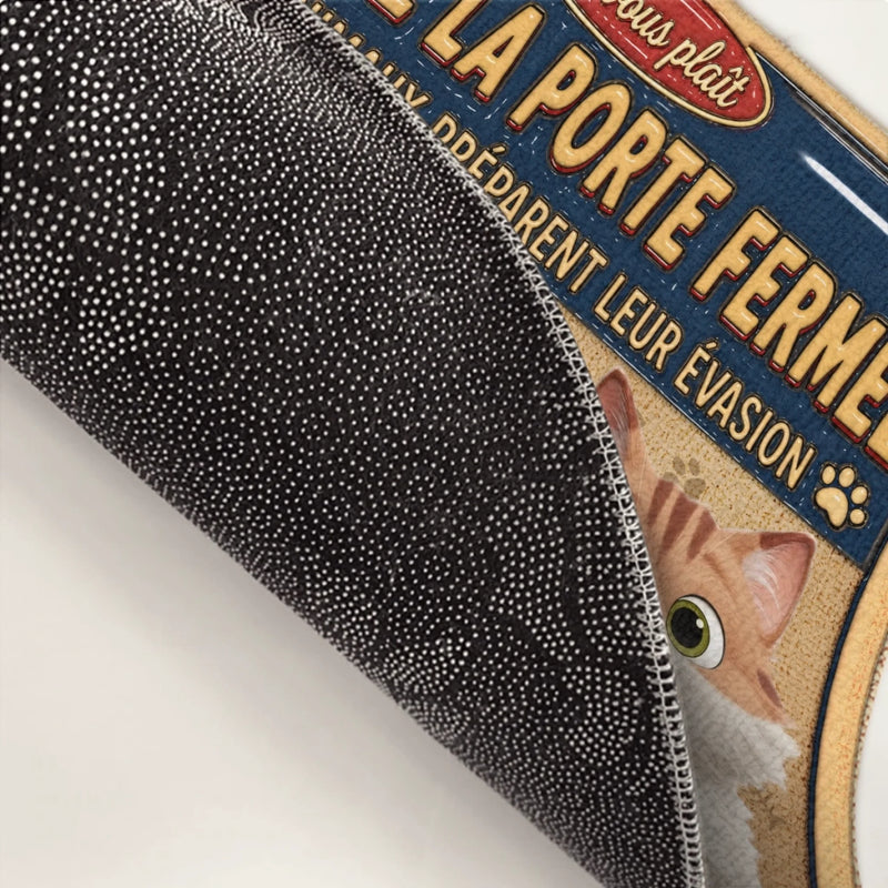 Paillasson Personnalisé – Cadeau Pour Propriétaires D’Animaux, Amoureux des Animaux – Gardez La Porte Fermée