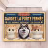 Paillasson Personnalisé – Cadeau Pour Propriétaires D’Animaux, Amoureux des Animaux – Gardez La Porte Fermée