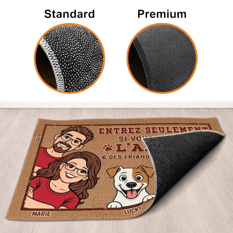 Paillasson Personnalisé – Cadeau Pour Propriétaires D’Animaux, Amoureux des Animaux – Entrée Avec Alcool Seulement