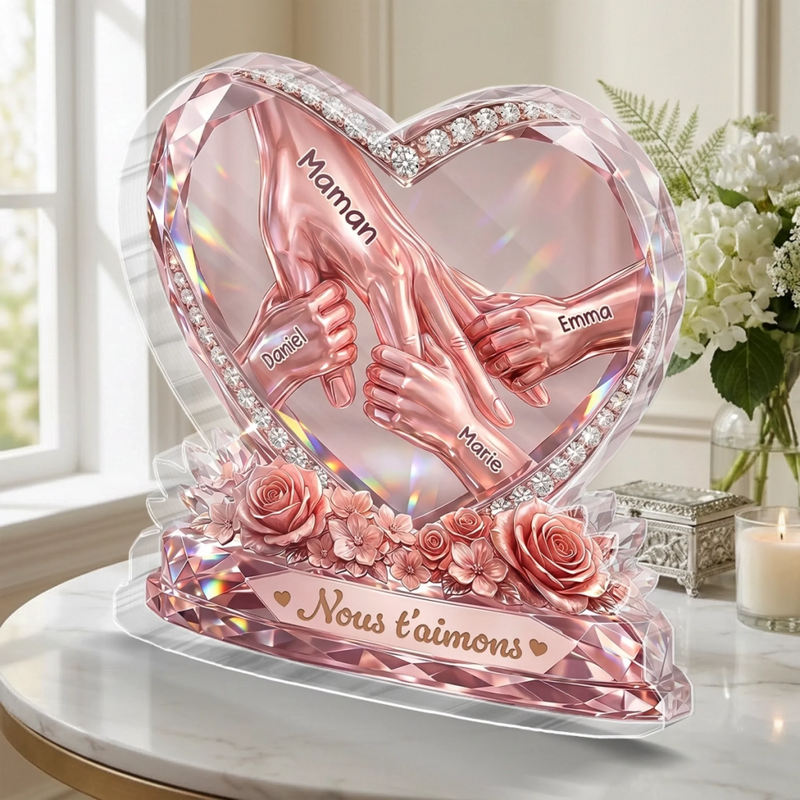 Plaque Acrylique Personnalisée - Cadeau Pour Maman - Le Précieux Amour De Ma Mère