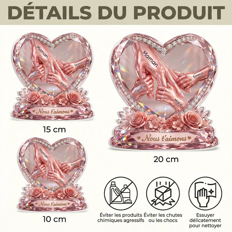 Plaque Acrylique Personnalisée - Cadeau Pour Maman - Le Précieux Amour De Ma Mère