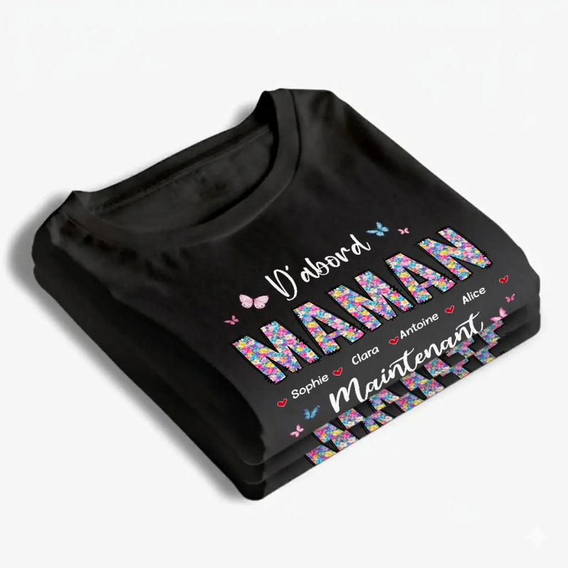 T-shirt Unisexe, T-shirt Premium, Hoodie Personnalisé – Cadeau Pour Maman, Mamie - Devenir Mère D'abord