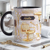 Tasse Personnalisée Bicolore – Cadeau Pour Coiffeur Ou Coiffeuse – Magie Entre Mes Mains