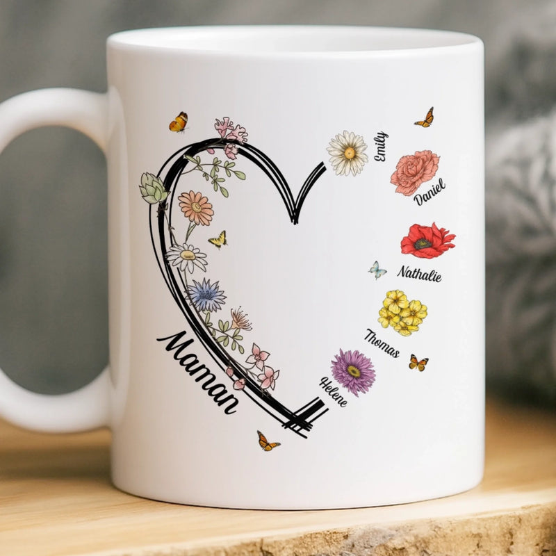 Tasse Personnalisée –  Cadeau Fête Des Mères Pour Maman – Maman T’attend Ici