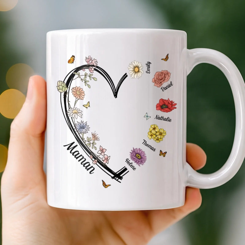 Tasse Personnalisée –  Cadeau Fête Des Mères Pour Maman – Maman T’attend Ici
