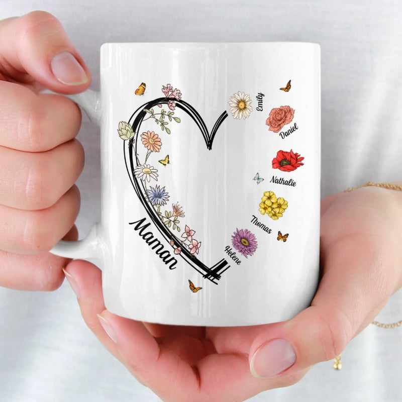 Tasse Personnalisée –  Cadeau Fête Des Mères Pour Maman – Maman T’attend Ici