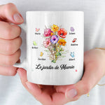Tasse Personnalisée –  Cadeau Fête Des Mères Pour Maman, Mamie – Dans le jardin de Mamie