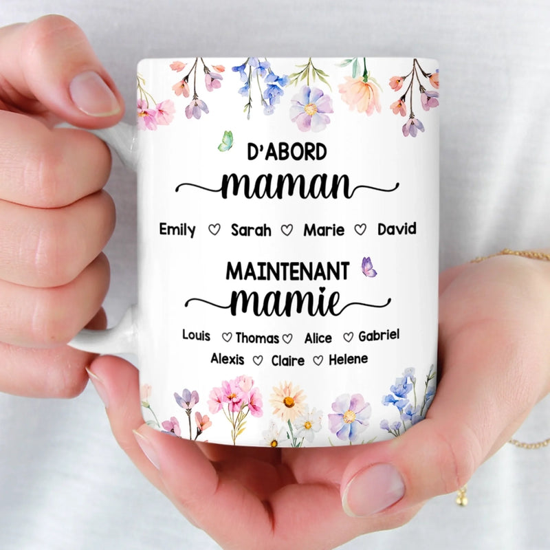 Tasse Personnalisée –  Cadeau Fête Des Mères Pour Maman, Mamie – Le Joli Jardin De Maman