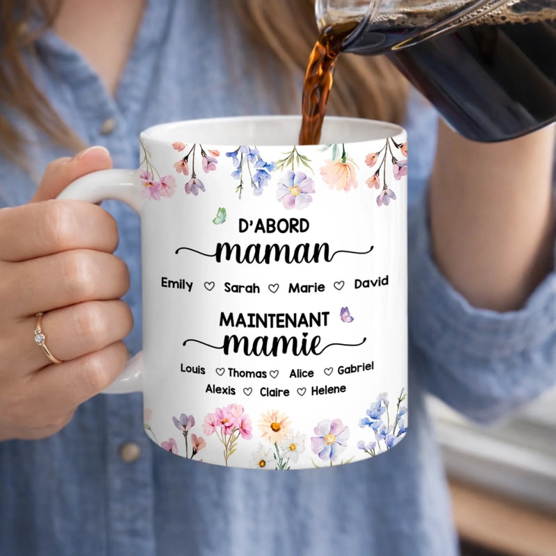 Tasse Personnalisée –  Cadeau Fête Des Mères Pour Maman, Mamie – Le Joli Jardin De Maman