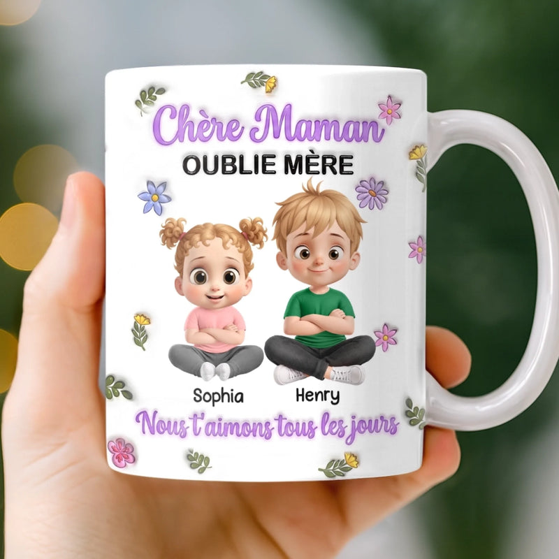 Tasse Personnalisée –  Cadeau Fête Des Mères Pour Maman – Chère Maman Nous t'aimons