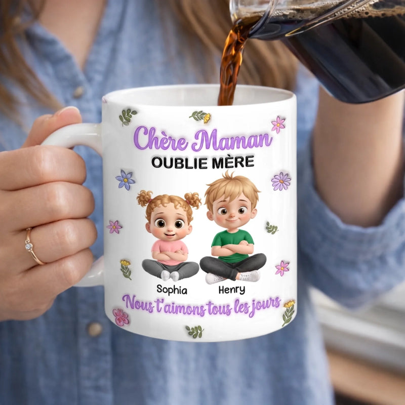 Tasse Personnalisée –  Cadeau Fête Des Mères Pour Maman – Chère Maman Nous t'aimons