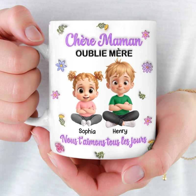 Tasse Personnalisée –  Cadeau Fête Des Mères Pour Maman – Chère Maman Nous t'aimons