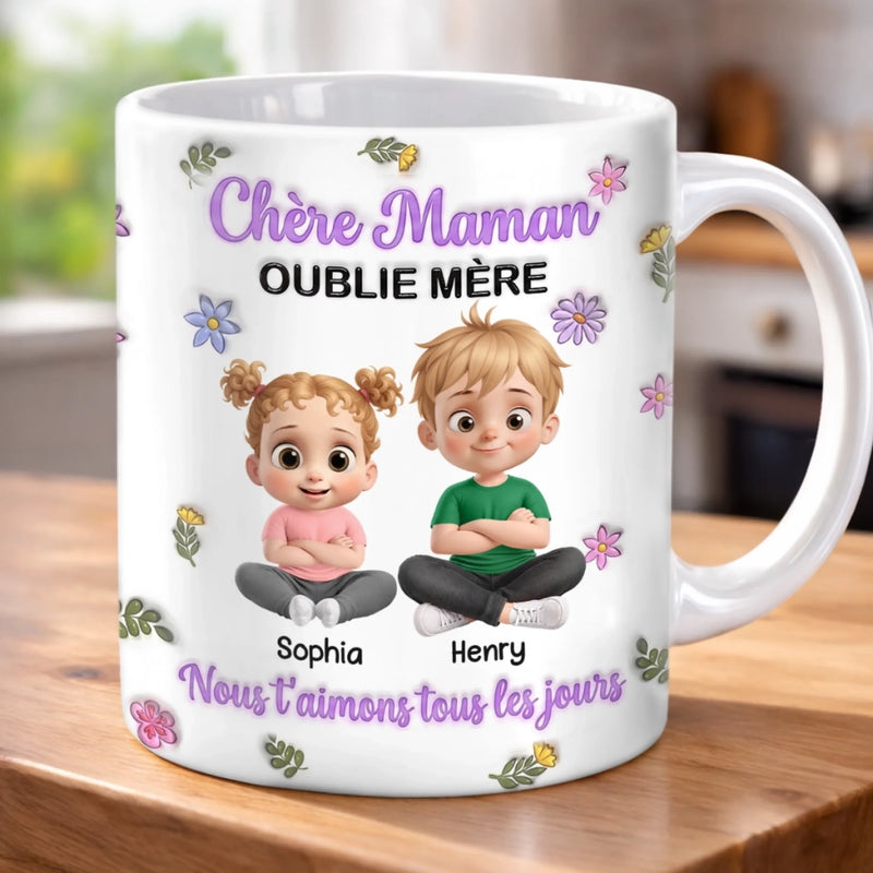 Tasse Personnalisée –  Cadeau Fête Des Mères Pour Maman – Chère Maman Nous t'aimons