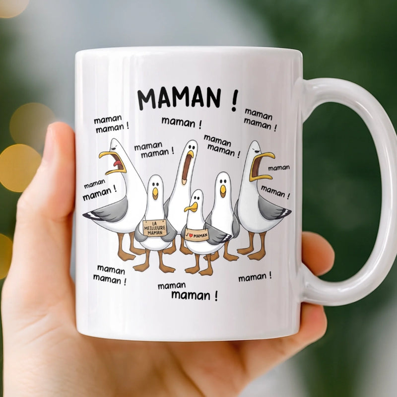Tasse Personnalisée – Cadeau Fête Des Mères Pour Maman – Volée De Canards Sauvages