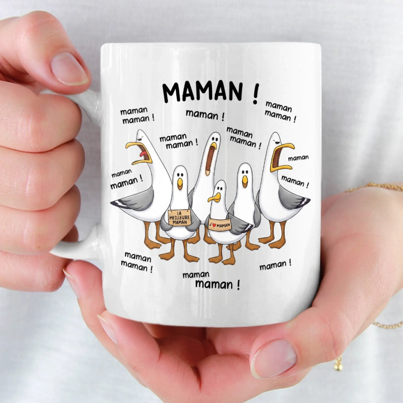 Tasse Personnalisée – Cadeau Fête Des Mères Pour Maman – Volée De Canards Sauvages