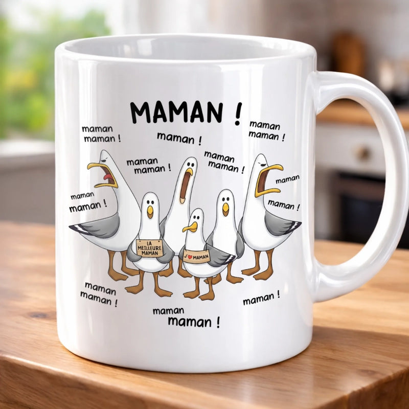 Tasse Personnalisée – Cadeau Fête Des Mères Pour Maman – Volée De Canards Sauvages
