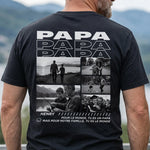 T-Shirt Imprimé Au Dos Personnalisé Photo – Cadeau Pour Papa, Papi – Tu Es Tout Pour Moi