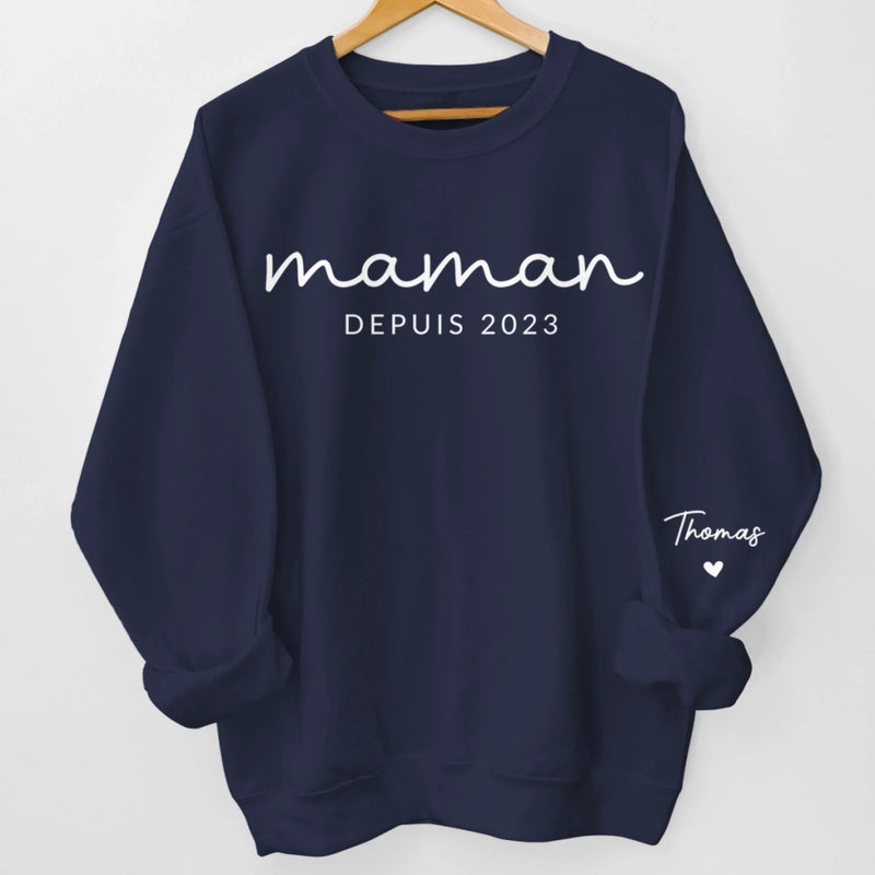 Sweatshirt Ou Hoodie Unisexe Personnalisé Avec Design Sur La Manche - Cadeaux Pour Maman, Grand-Mère - Ma Plus Belle Personne