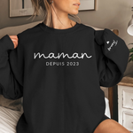 Sweatshirt Ou Hoodie Unisexe Personnalisé Avec Design Sur La Manche - Cadeaux Pour Maman, Grand-Mère - Ma Plus Belle Personne