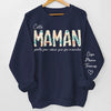 Sweatshirt Ou Hoodie Unisexe Personnalisé Avec Design Sur La Manche - Cadeaux Pour Maman, Grand-Mère - Cette Maman Aime Sans Limites