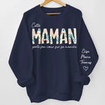 Sweatshirt Ou Hoodie Unisexe Personnalisé Avec Design Sur La Manche - Cadeaux Pour Maman, Grand-Mère - Cette Maman Aime Sans Limites