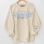 Sweatshirt Ou Hoodie Unisexe Personnalisé Avec Design Sur La Manche - Cadeaux Pour Maman, Grand-Mère - Maman Réchauffe Tous Nos Cœurs