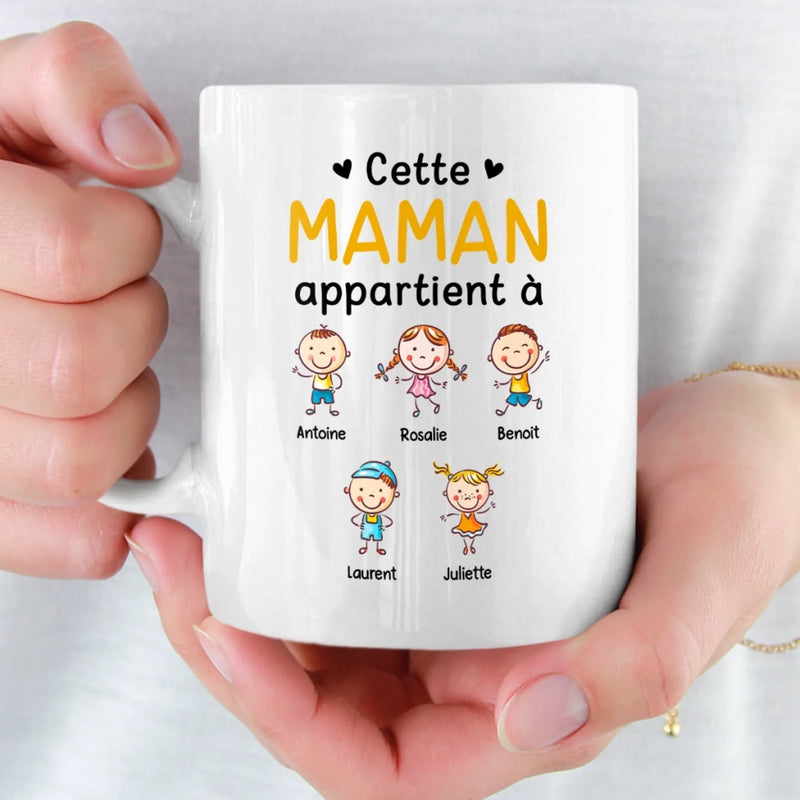 Tasse Personnalisée – Cadeau Fête Des Mères Pour Maman – Enfants Malicieux