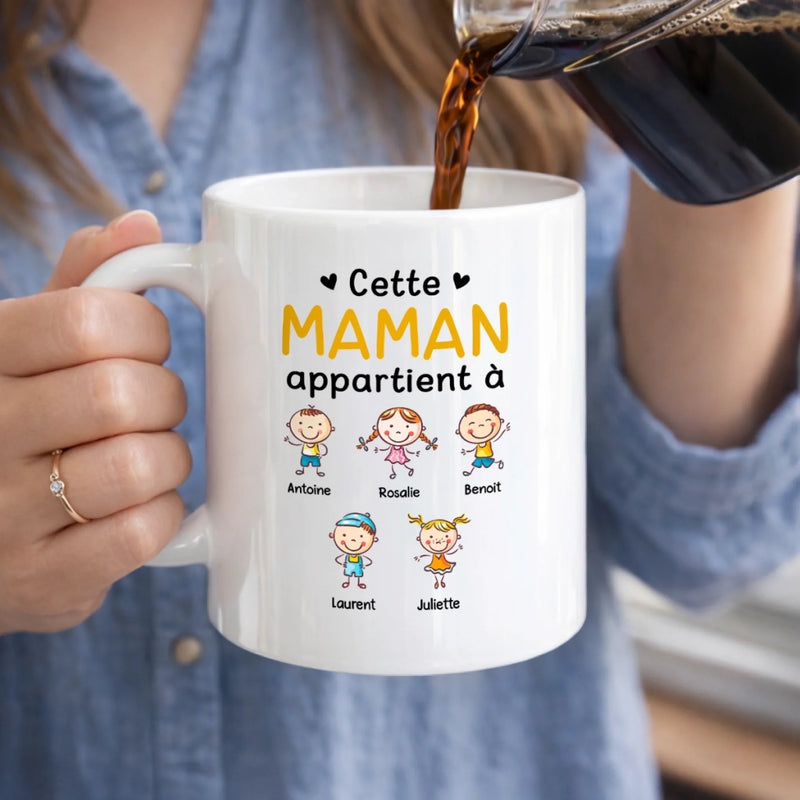 Tasse Personnalisée – Cadeau Fête Des Mères Pour Maman – Enfants Malicieux