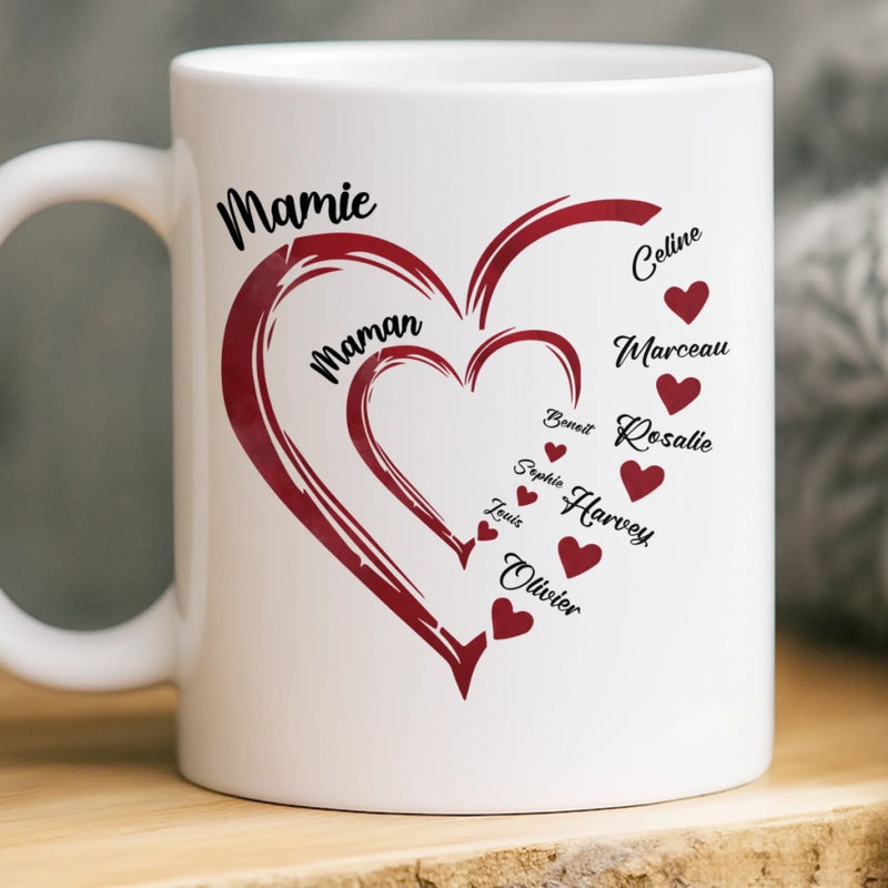 Tasse Personnalisée – Cadeau Fête Des Mères Pour Maman, Mamie – L'amour Des Anges