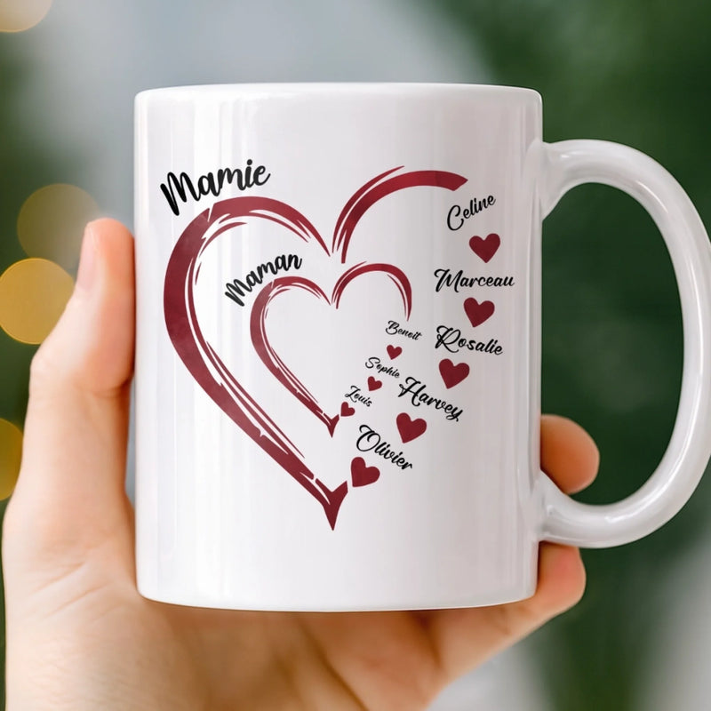 Tasse Personnalisée – Cadeau Fête Des Mères Pour Maman, Mamie – L'amour Des Anges