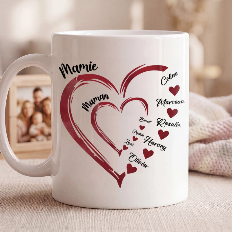 Tasse Personnalisée – Cadeau Fête Des Mères Pour Maman, Mamie – L'amour Des Anges
