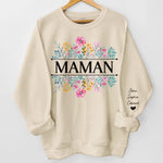 Sweatshirt Ou Hoodie Unisexe Personnalisé Avec Design Sur La Manche - Cadeaux Pour Maman, Grand-Mère - Le Joli Jardin De Maman