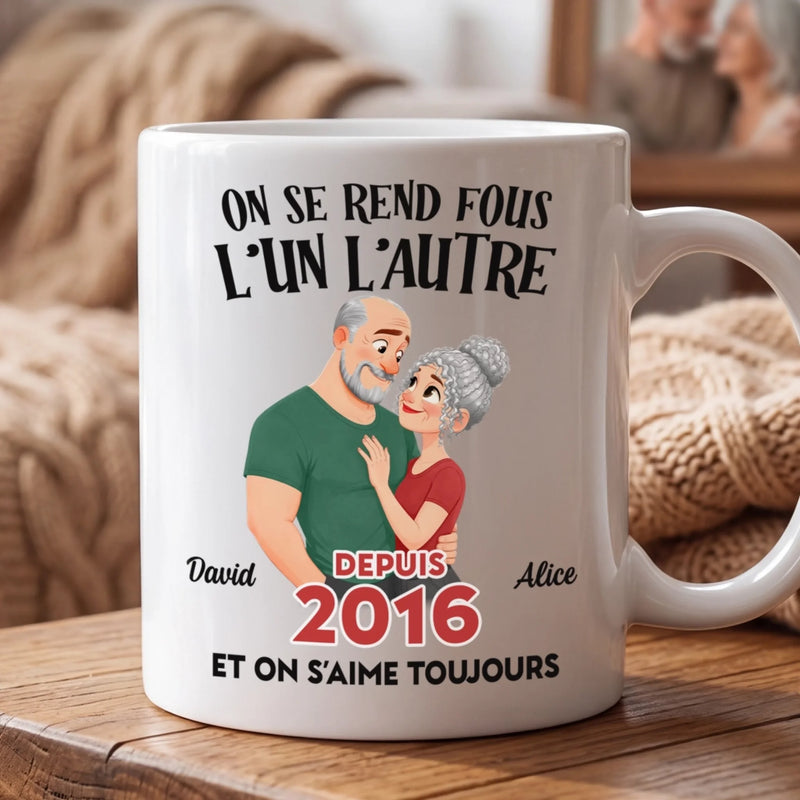 Tasse Personnalisée – Cadeau Fête Des Mères Pour Couple – On Se Rend Fous L'un L'autre