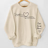Sweatshirt Ou Hoodie Unisexe Personnalisé Avec Design Sur La Manche - Cadeaux Pour Maman, Mamie - Je Porte Mon Sur Ma Manche