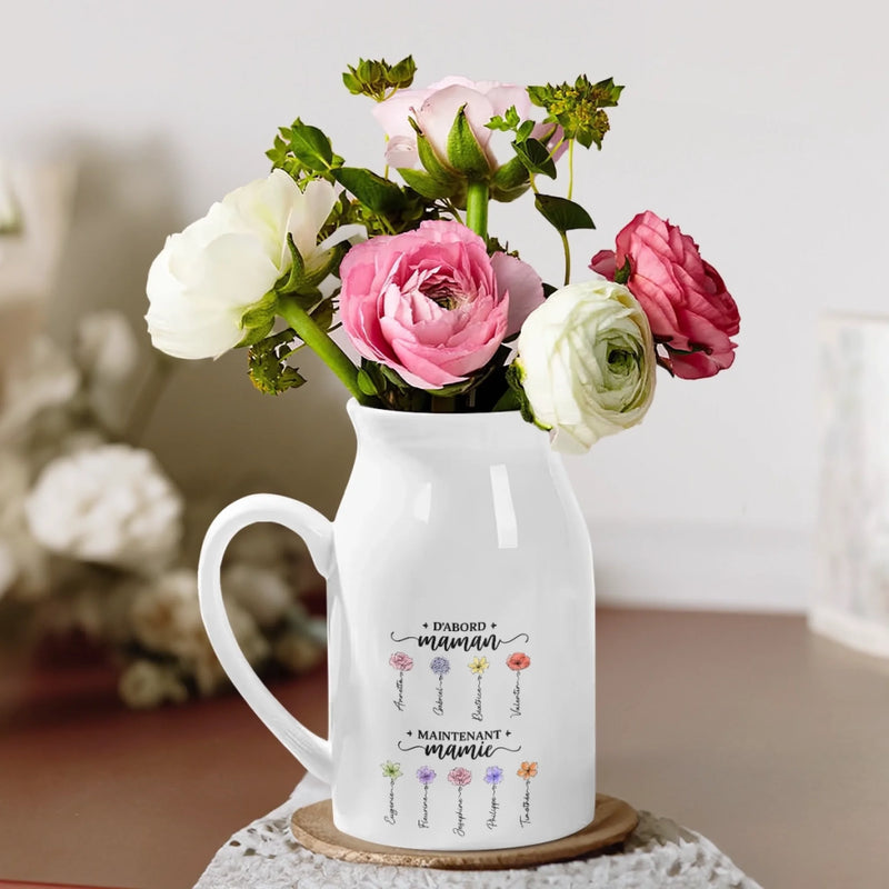 Vase À Fleurs Personnalisée – Cadeau Pour Maman, Mamie – Ton amour fleurit toujours