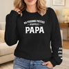 Sweatshirt Ou Hoodie Unisexe Personnalisé Avec Design Sur La Manche - Cadeaux Pour Papa, Grand-Père - Mon Bonheur M’appelle Papa