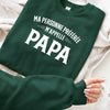 Sweatshirt Ou Hoodie Unisexe Personnalisé Avec Design Sur La Manche - Cadeaux Pour Papa, Grand-Père - Mon Bonheur M’appelle Papa
