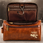 Trousse de toilette en cuir gravée personnalisée – Cadeau pour Papy, Papa – Le meilleur papa du monde