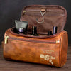 Trousse de toilette en cuir gravée personnalisée – Cadeau pour Papy, Papa – Le meilleur papa du monde