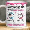 Mug Personnalisé À Effet Imprimé 3D Gonflé –  Cadeau Fête des Mères – Cadeau Humoristiques pour Maman – Merci De Nous Avoir Gardés