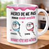 Mug Personnalisé À Effet Imprimé 3D Gonflé –  Cadeau Fête des Mères – Cadeau Humoristiques pour Maman – Merci De Nous Avoir Gardés
