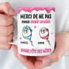 Mug Personnalisé À Effet Imprimé 3D Gonflé –  Cadeau Fête des Mères – Cadeau Humoristiques pour Maman – Merci De Nous Avoir Gardés
