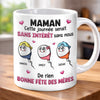 Mug Personnalisé à Effet 3D Gonflé – Cadeau Fête des Mères – Cadeau Humoristiques pour Maman – Sans Nous, Pas De Fête