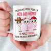 Mug Personnalisé – Cadeau Fête des Mères – Cadeau Humoristiques pour Maman – Heureusement Qu’on Est Là