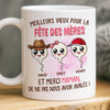 Mug Personnalisé – Cadeau Fête des Mères – Cadeau Humoristiques pour Maman – Heureusement Qu’on Est Là